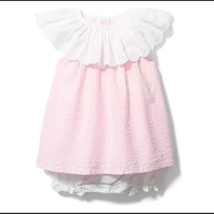 Janie and Jack BABY EYELET SEERSUCKER ROMPER